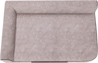 Лежанка для собак та котів, м'яка, 80 x 53 см, сіро-бежева