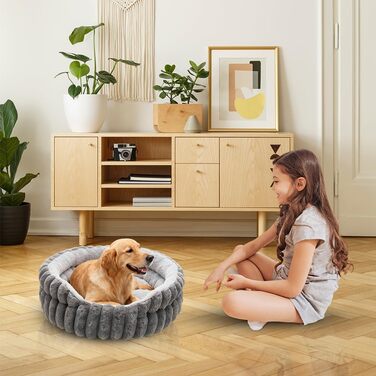 Лежанка для котів та собак, лежанка-софа для тварин, знімна та миюча, неслизька, для котів та собак (Сірий, S)