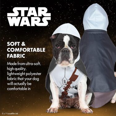 Офіційний костюм Мандалорця Star Wars для собак, розмір L, поліестер, з капюшоном та накидкою