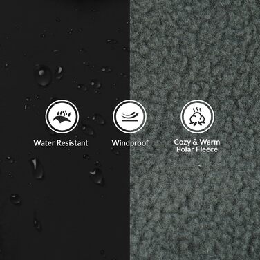 Зимовий теплий одяг для собак великих порід: куртка та пуловер (XXL, чорний)