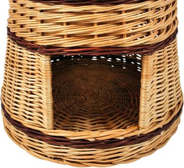 Гніздо для котів та собак: кругле, з прутистої верби, діаметр 47 см, 2 поверхи