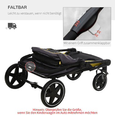 Коляска для собак PawHut Dog Buggy складна з подушкою та страхувальними шнурами, баггі для кішки з сітчастим віконцем та бічною кишенею з тканини Oxford темно-сірого кольору