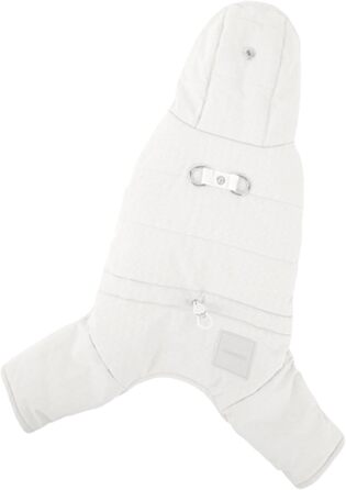 Зимова куртка для собак, тепла флісова куртка для маленьких собак, тепла зимова одіяння для тварин (білий, S)