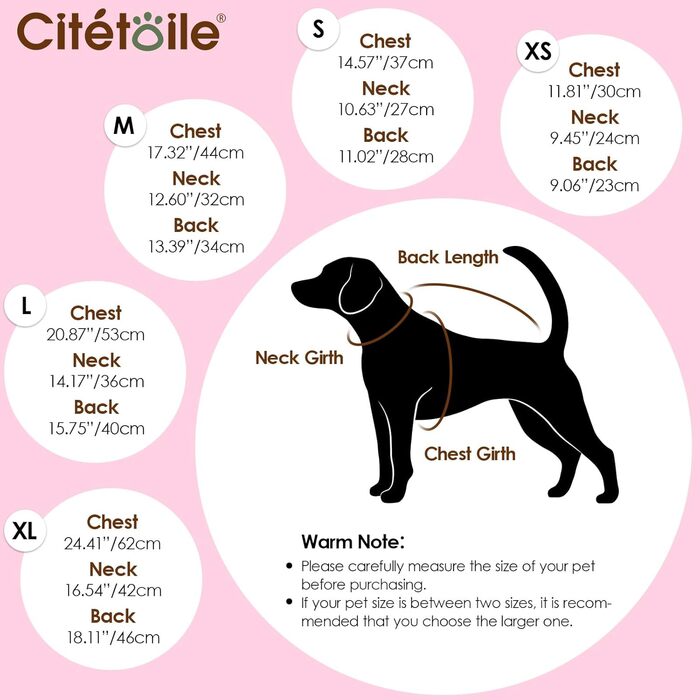 Теплий собачий светр CITE TOILE з візерунком у клітинку, комір-стійка та отворами для повідка – зимовий одяг для собак маленьких, середніх та великих порід, котячий светр на Різдво, Рожевий, XL