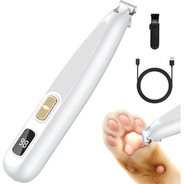 Триммер для лап собак YAZ EKY Leise - професійна машинка для грумінгу з LED-підсвічуванням, водонепроникний, USB-зарядка, для собак та котів