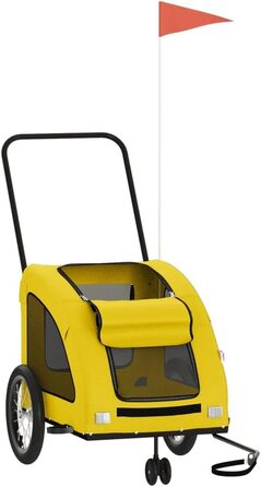 Причіп для велосипеда жовтого кольору Oxford, матеріал: оксфордська тканина та метал, для собак та котів, LH8939