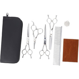 Набір ножиць для грумінгу собак з нержавіючої сталі. Інструмент для стрижки шерсті з округлими кінцями для безпечного догляду за тваринами