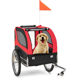 Фаркоп для велосипеда Costway для собак до 40 кг, червоний