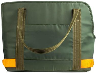 Сумка для собак Dog with a Mission | Переноска для собак | Сумка-переноска для тварин | Зелена/Помаранчева | 47 x 34 x 20 см