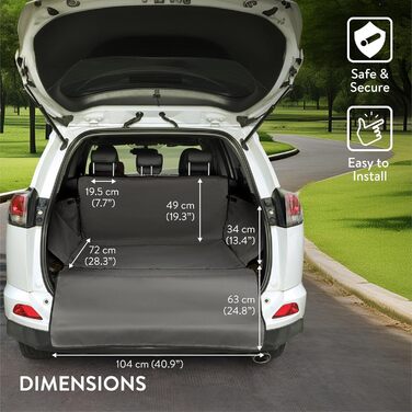 Захист для багажника автомобіля Navaris для собак - захист краю багажника, чохол для сидіння, ковдра для собак в авто, водовідштовхувальний та легкий у догляді, пластиковий чохол для багажника