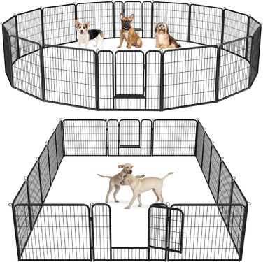 MaxxPet Вольєр для цуценят, складаний з дверима, 16 секцій, 80x80 см, для дому та саду