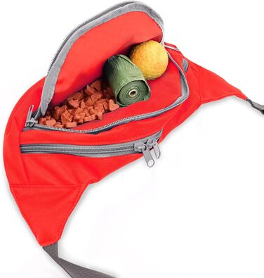 Персоналізована сумка-бананка для собак 'Dog Mom' з іменем | Лежанка для тренування | Сумка для ласощів (Чорний/Світло-блакитний) (Червоний / Срібний)