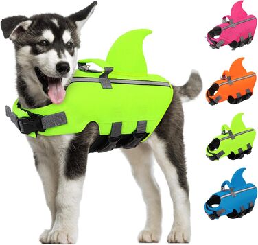 Світлодіодна рятувальна жилетка для собак AOFITEE Hai, XS-M, зелена