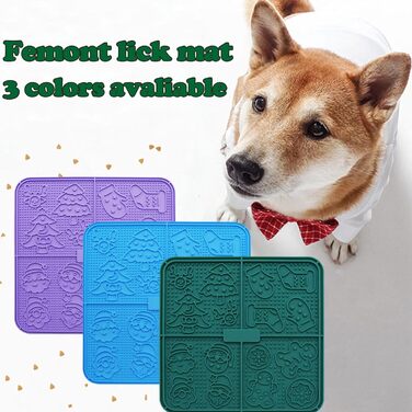 Килимок для повільного годування собак Femont, 30 см, з 165 присосками, зелений. Заспокоює, розважає, сприяє догляду за шерстю та дресируванню. Без BPA.