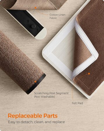 Feandrea Clickat Collection - Драбина-подряпування для котів, 100 см, товста, настінна, з 2 стійками, діаметр 10,4 см, швидка збірка, розширювана, (XXL набір меблів для котів на стіні)