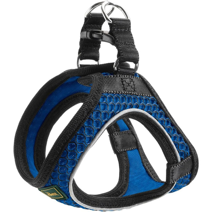 Шлея для малих собак HUNTER HILO COMFORT, сіточка, відбивачі, синя, 33-36 см