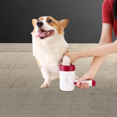 Автоматичний очищувач лап для собак: миска для лап, силікон, портативна, обертається на 360°, для маленьких собак та котів (фіолетовий)