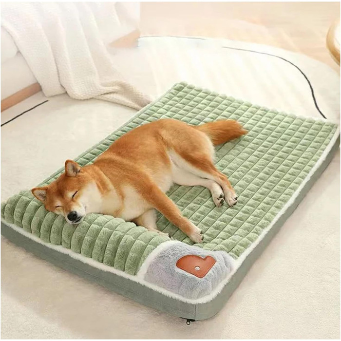 Ортопедична подушка для собак, малого та середнього розміру - миється, з неслизьким покриттям та високим бортиком - знімний чохол (сірий, S: 50×35 см)