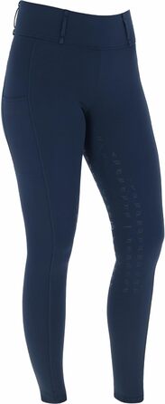 Легінси для верхової їзди Covalliero з повним силіконовим покриттям | Теплі, дихаючі та еластичні штани для верхової їзди з 2 кишенями для телефону | Осінньо-зимові штани для верхової їзди | Різноманітні кольори та розміри (34-36, Темно-синій)