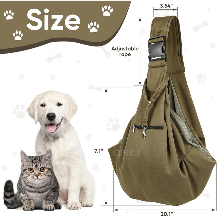 Сумка-переноска для собак, цуценят, наплічна переноска для тварин, зелена