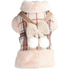 Тепла куртка для собак з флісовою підкладкою - зимовий теплий наряд для цуценят та собак, захист від вітру (XS)