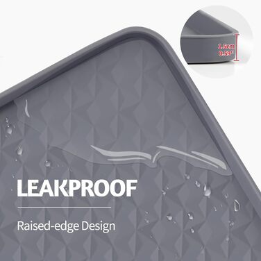 Килимок для котячого туалету Bartuke Katzenklo Matte, 130 x 65 см, силіконовий, сірий. Легко чистити, м'який для лапок котів