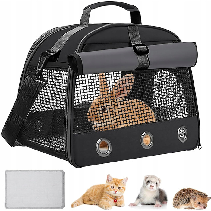 Складана повітропроникна сумка-переноска для морських свинок та кроликів