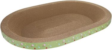 Котячий когтеточка з картону Perfk овальної форми, ігрова зона для котів, 57 см