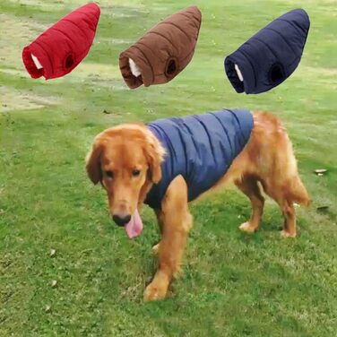 Зимовий теплий одяг для собак Oncpcare: теплий, непромокаючий костюм з флісу для собак, тепла жилетка для собак та котів, підходить для розміру 2XL (обхват грудей 72 см)