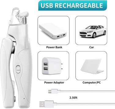 Професійний триммер для нігтів домашніх тварин з LED-підсвічуванням: для собак та котів середніх та маленьких порід, з високоякісною заточкою та пилочкою