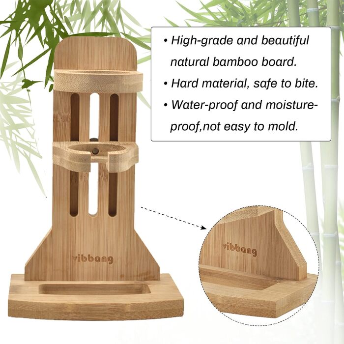 Поїлка для хом'яків Vibbang з підставкою, 125 мл, для морських свинок, кроликів, шиншил, їжаків, хорек