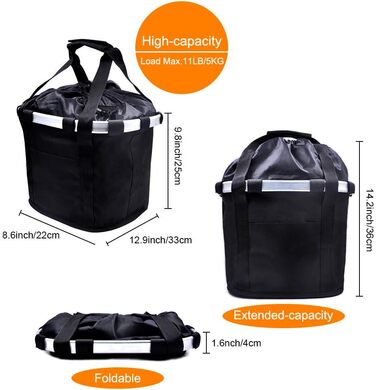 Складаний кошик для велосипеда: знімний, для тварин (собака, кіт), легка установка