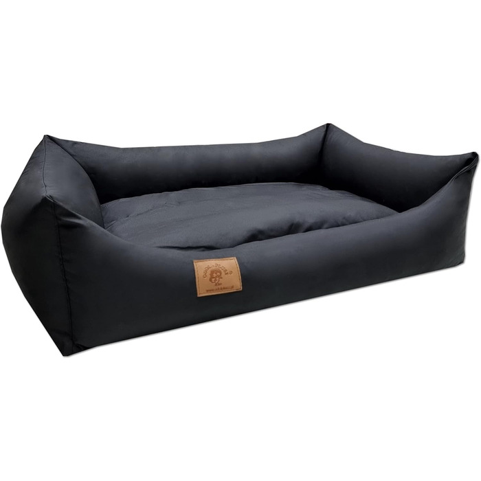 Крісло-лежанка для собак та котів Odol-Plu, 90 x 60 см, водовідштовхувальне, чорне