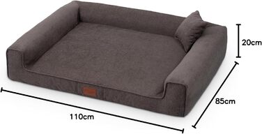 Килимок для собак Sofi Grosse - м'який, з поліуретану, XL (110x85 см), коричневий