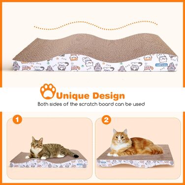 Котячі кігтеточки Nobleza (4 шт.) з м'ятою, з гофрокартону, екологічні, преміум-якість