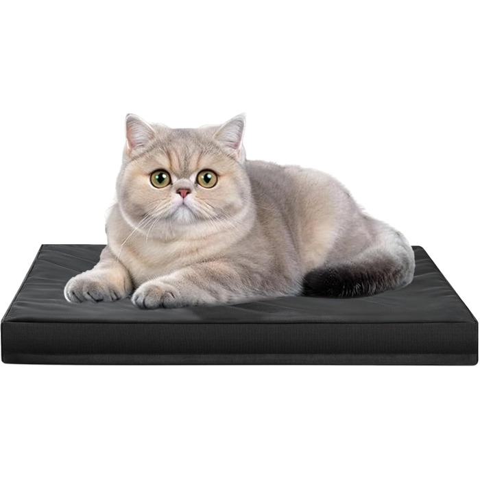 Ортопедичне ліжко для собак та котів, вологостійке, з memory foam, знімний чохол, квадратне