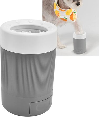 Портативний очищувач лап для собак ANKROYU - мийка для лап, миска для собак, інструмент для чищення лап, сірий