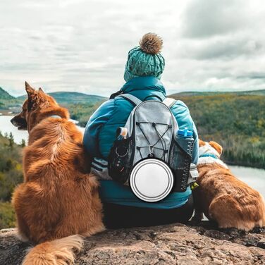 Paercute Складана миска для собак, легка та портативна, для прогулянок, кемпінгу, подорожей, для собак