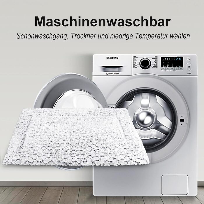 Крісло-ліжко для собак середніх порід 75x50 см з м'яким ворсом та антиковзною основою, сірого кольору, в мармуровому стилі