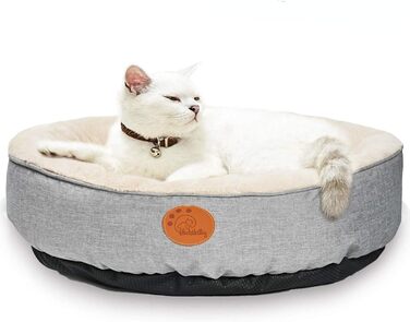 Котяче ліжко HACHIKITTY пончик, кругле, м'яке, для дому, середнє, машинне прання, 45 см