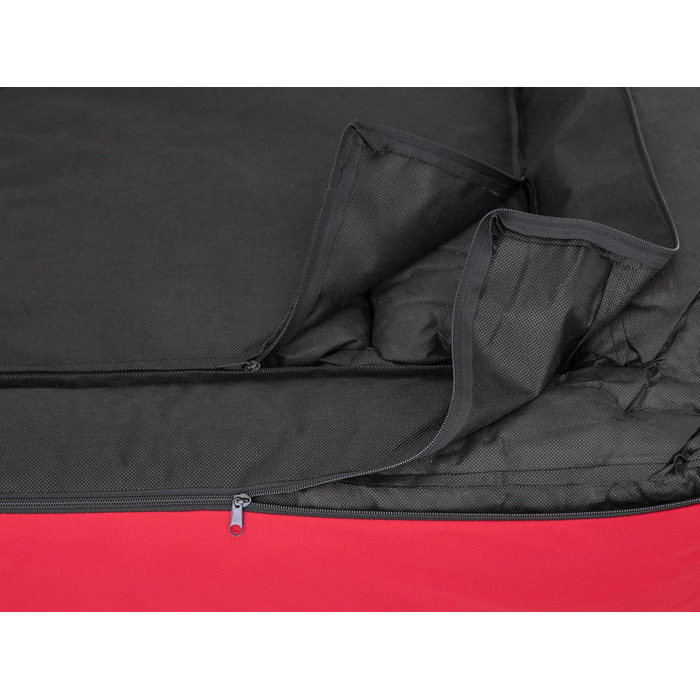 Килимок для собак DOGGY, лежанка для собак, лежанка-кільце, лежанка для собак, подушка для собак, ліжко для собак, софа для собак, корзина для тварин, лежанка для собак, собача софа, матрац для собак: Червоний з чорним, XL - 100 x 66 см XL Червоний з чорн