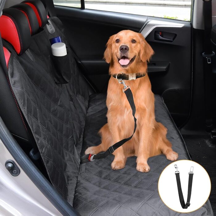 Автомобільна підстилка для собак Maxetodo на заднє сидіння: водовідштовхувальна, з кишенями, захист від подряпин для всіх авто, SUV, вантажівок