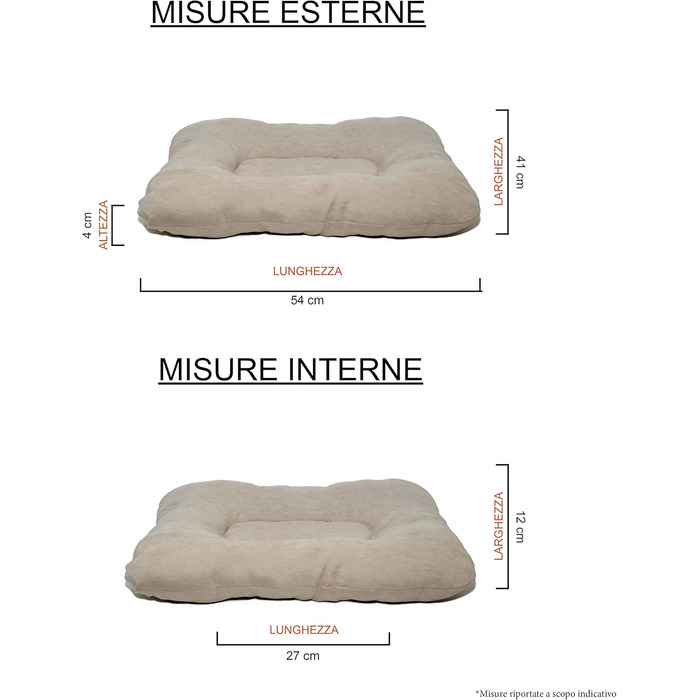 Подушка для собак та котів Gepolstert, 77x60 см, поліестер, кремовий колір