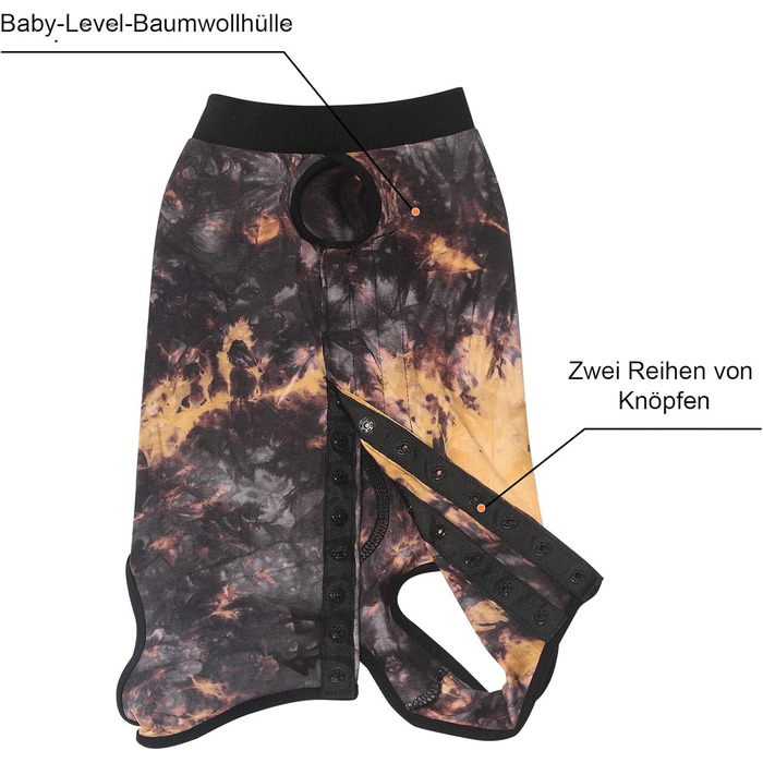 Корсет для собак після операції, після кастрації/стерилізації, дихаючий, анти-витік ран, м'який, регульований, XL (Tie-Dye, X-Large)