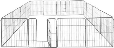 Переносний вольєр для цуценят Petigi, сталевий, розкладний, 80x100 см