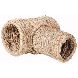 Тунель для гри дрібних тварин Dehner Abakus, сушене трав'яне покриття, 42x30x25 см