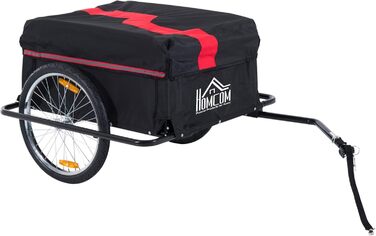 Причіп для велосипеда HOMCOM - вантажний причіп для дітей, чорний