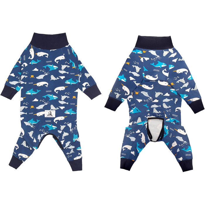 Комбінезон для собак великих порід, захист суглобів, від шерсті, слини, ран, піжамний комбінезон (XXXL, 6XL), темно-синій