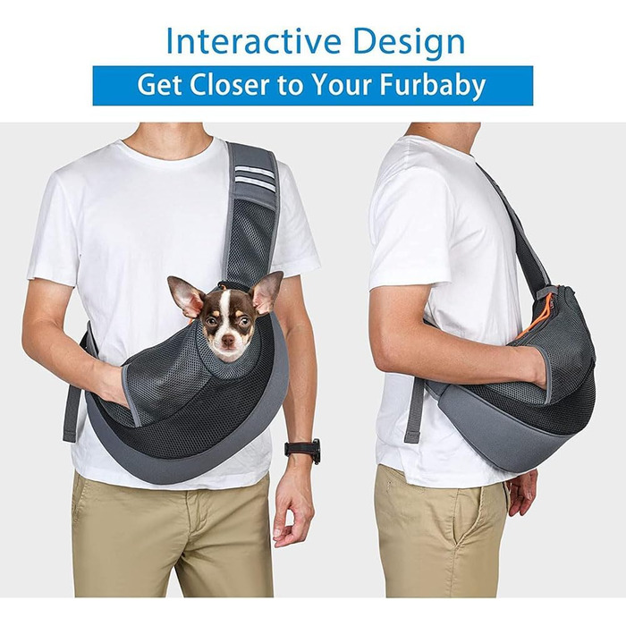 Сумка-переноска для собак, регульована, для собак і котів, з дихаючої сітки, для подорожей, чорна (0.5-3 кг)