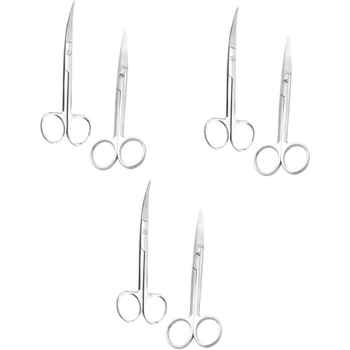 Набір професійних ножиць для грумінгу собак та котів BESTYASH (4 шт.) - прямі та зігнуті, нержавіюча сталь, ергономічний дизайн